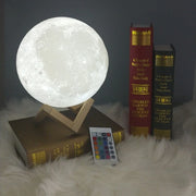 3D Moon Lamp — Color-Changing LED Night Light with Touch Control | USB Rechargeable