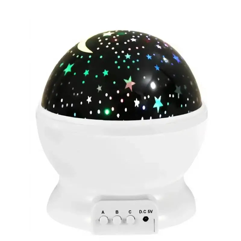 Rotating Galaxy Projector — Star & Moon LED Night Light for Bedroom Ambiance