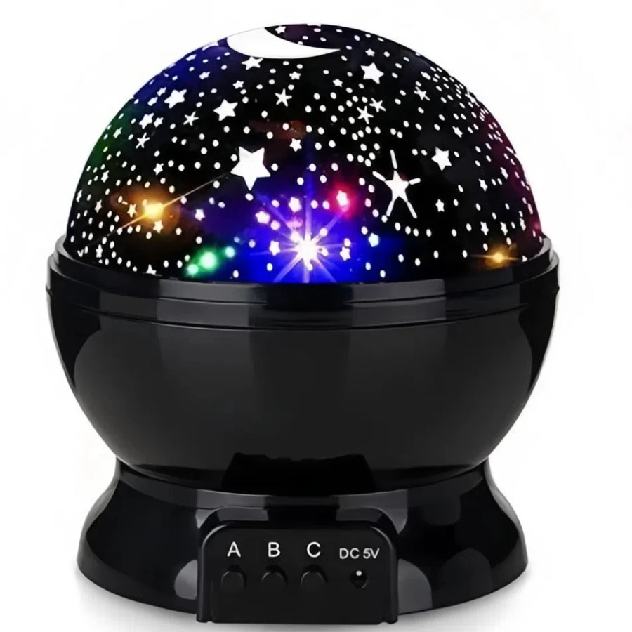 Rotating Galaxy Projector — Star & Moon LED Night Light for Bedroom Ambiance