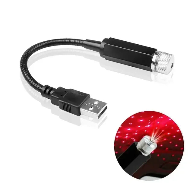 Mini USB Star Projector — LED Starry Sky Atmosphere Light for Car, Room & Desktop
