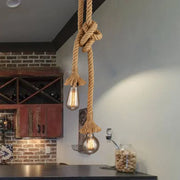 Vintage Hemp Rope Pendant Light