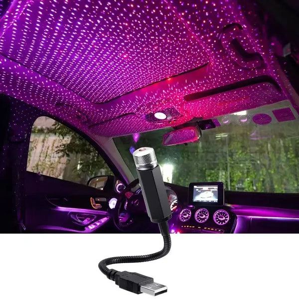 Mini USB Star Projector — LED Starry Sky Atmosphere Light for Car, Room & Desktop