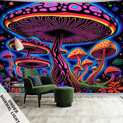 Psychedelic Mushroom Tapestry