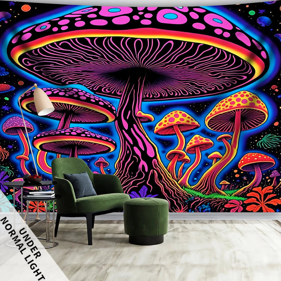 Psychedelic Mushroom Tapestry