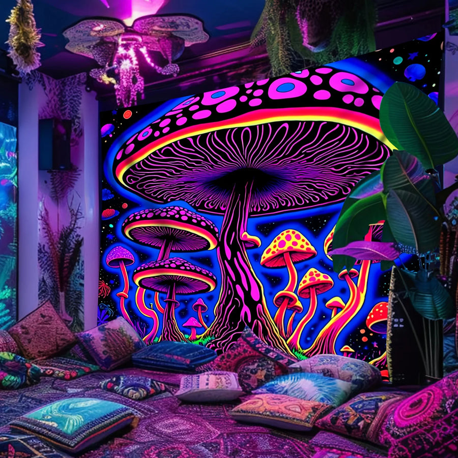 Psychedelic Mushroom Tapestry