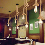 Vintage Hemp Rope Pendant Light